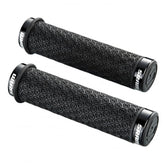 Sram Dh Silicone Locking Grips Black With Double Clamps & End Plugs Grips